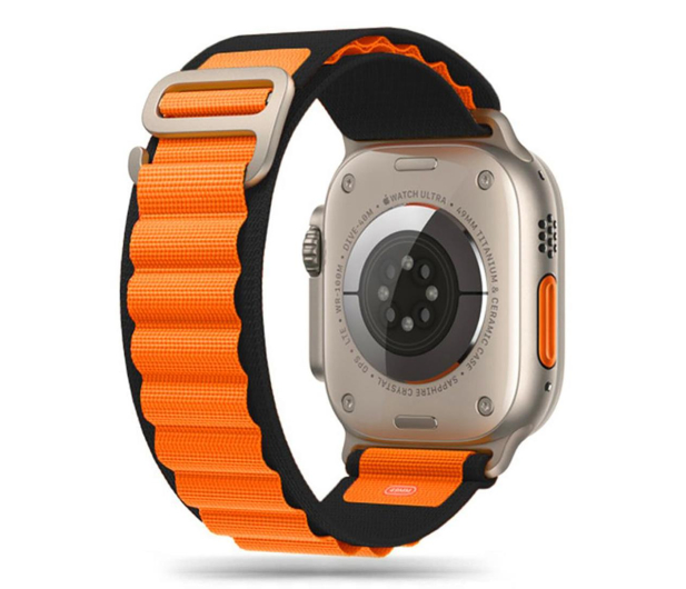 TECH-PROTECT Nylon Pro do Apple Watch 44/45/46/49 mm Black / Orange 9490713930250 - 1285396 - zdjęcie